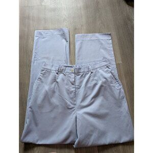 Lands End Womens Light Blue Chino Pants Size 12 Cotton Blend Casual Straight-Leg